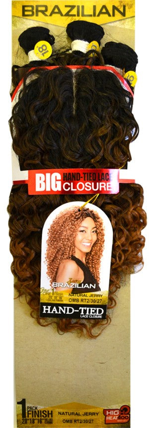 Zury Sis Brazilian Yesone NATURAL JERRY Weave (1Pack Finish-16/18/20 + Big Closure)