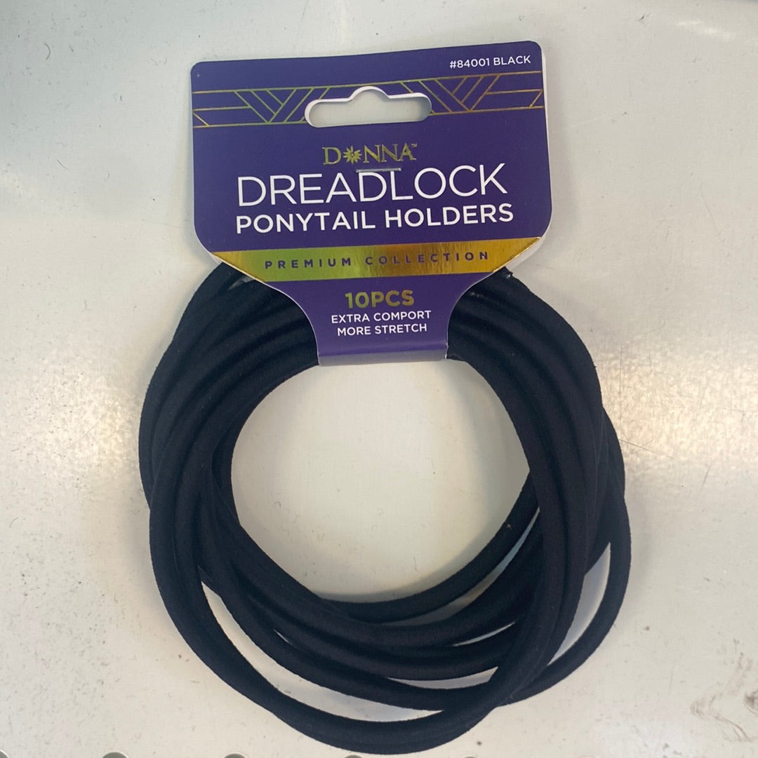 Donna Dreadlock Ponytail Holders Black  Extra Comfort