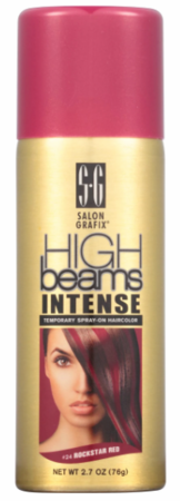 High Beams Intense Temporary Spray Rockstar Red #24 2.7 oz