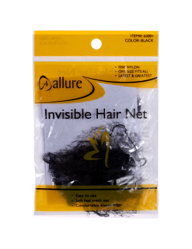 ALLURE INVISIBLE HAIR NET 63001 (BLACK)3PCS/PK