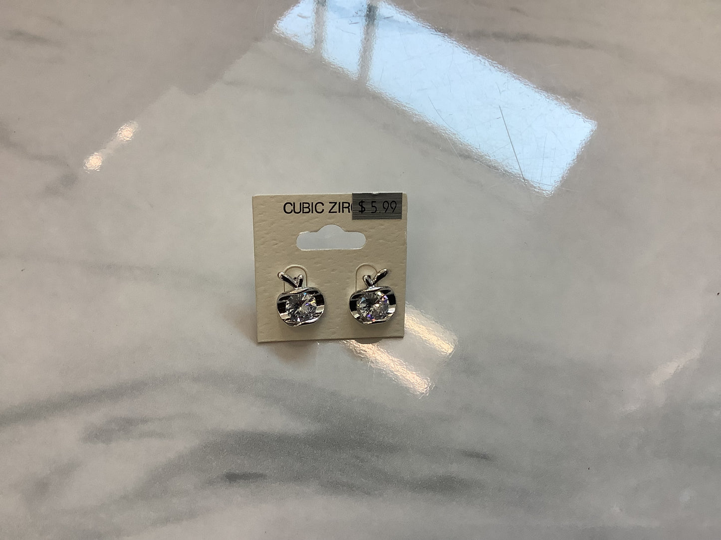 CZ Diamond Look Earrings