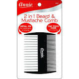Annie 2 in 1 Beard & Mustache Comb Black