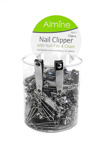 Stainless Steel Nail Clippers with Nail File & Chain