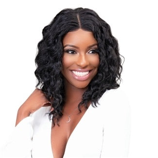 Janet Collection 100% Virgin Remy Human Hair Natural Deep Part Lace Wig - DEEP 16