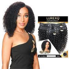 ZURY LUREX REMY HUMAN HAIR CLIP-ON EXTENSIONS 3C CURLY (9 PCS)