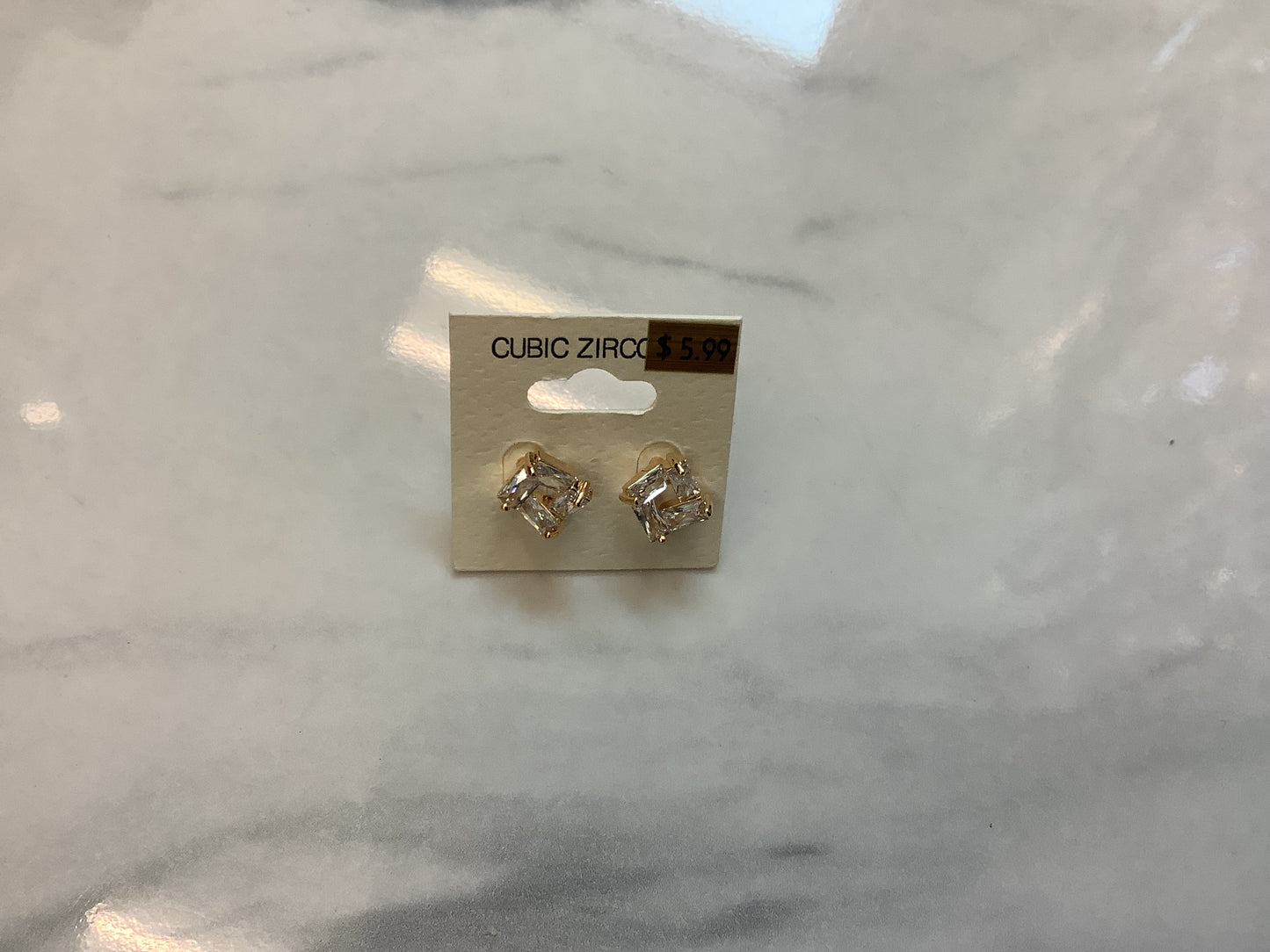 CZ Diamond Look Earrings