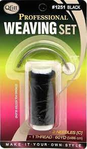 Qfitt WEAVING THREAD/NEEDLES BLACK