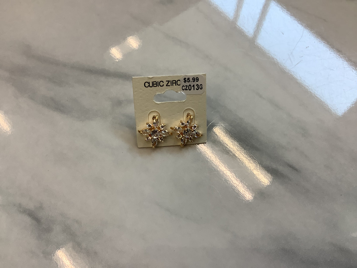 CZ Diamond Look Earrings