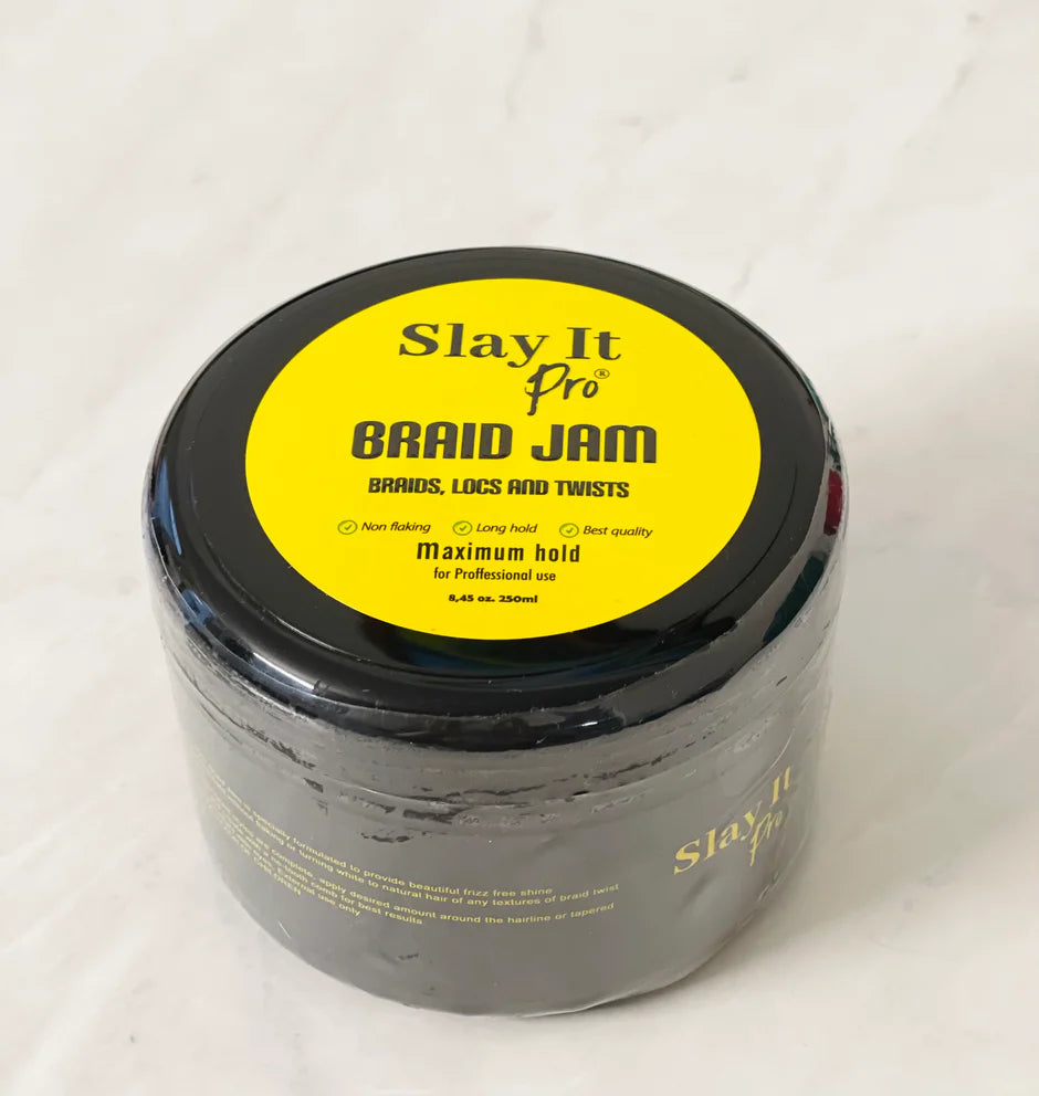  Slay It Pro Braid Jam Frizz-Free Shine Long Lasting Hold and  No Flaking for Braids, Locs and Twists 8 Oz (Super Hold) : Beauty &  Personal Care