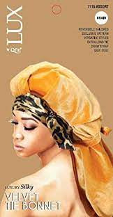 LUXURY SILKY VELVET TIE BONNET