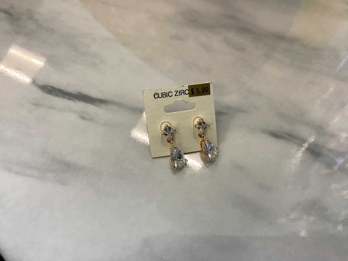 CZ Diamond Look Earrings