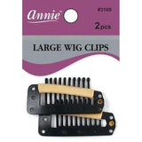 Annie Wig Clips Large 2Ct Black