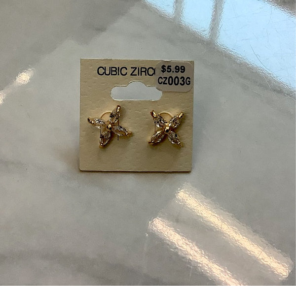 CZ Diamond Look Earrings