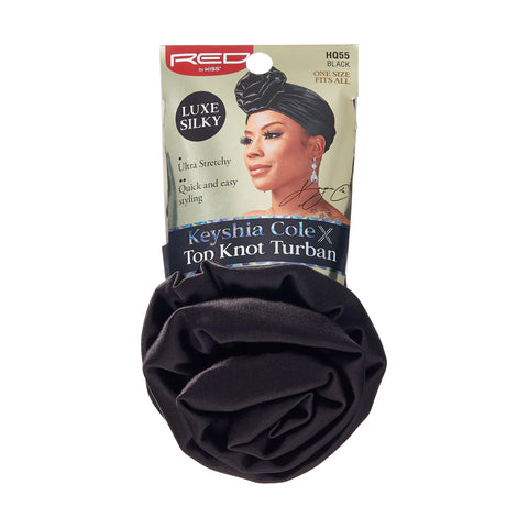 Red by Kiss KEYSHIA COLE X Luxe Silky Top Knot Turban Black