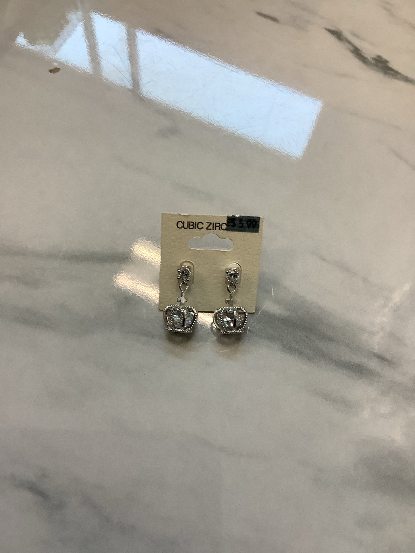 CZ Diamond Look Earrings