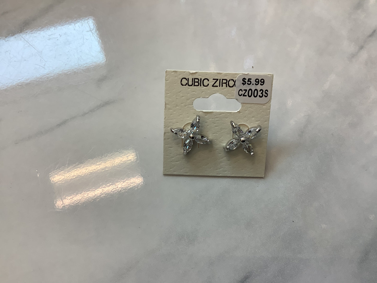 CZ Diamond Look Earrings