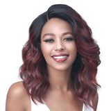 BOBBI BOSS PREMIUM SYNTHETIC LACE FRONT WIG 4.5" DEEP LACE PART MLF487 HENNA