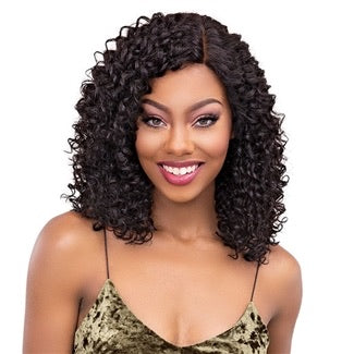 Janet Collection 100% Virgin Remy Human Hair Natural Deep Part Lace Wig - BOHEMIAN 18
