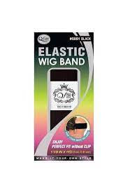 Qfitt Elastic Wig Band 1 1/18"  BLACK 5051