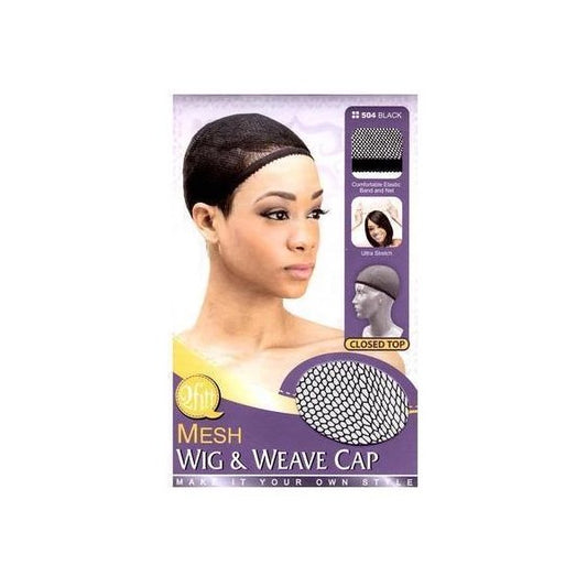 MESH 504 WIG & WEAVE CAP BLACK (CLOSED TOP)