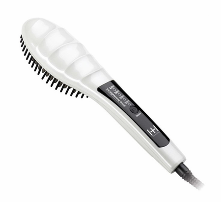 Hot & Hotter Heated Straightening Brush White 5948