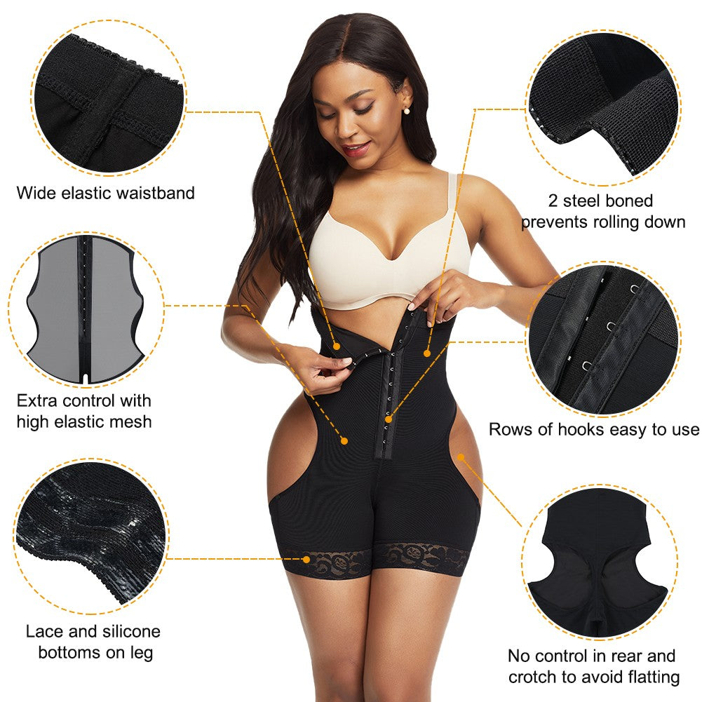 3n1 High Waist Open Butt Shapewear