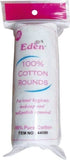 Eden 60Ct Cotton Rounds 100% Pure Cotton