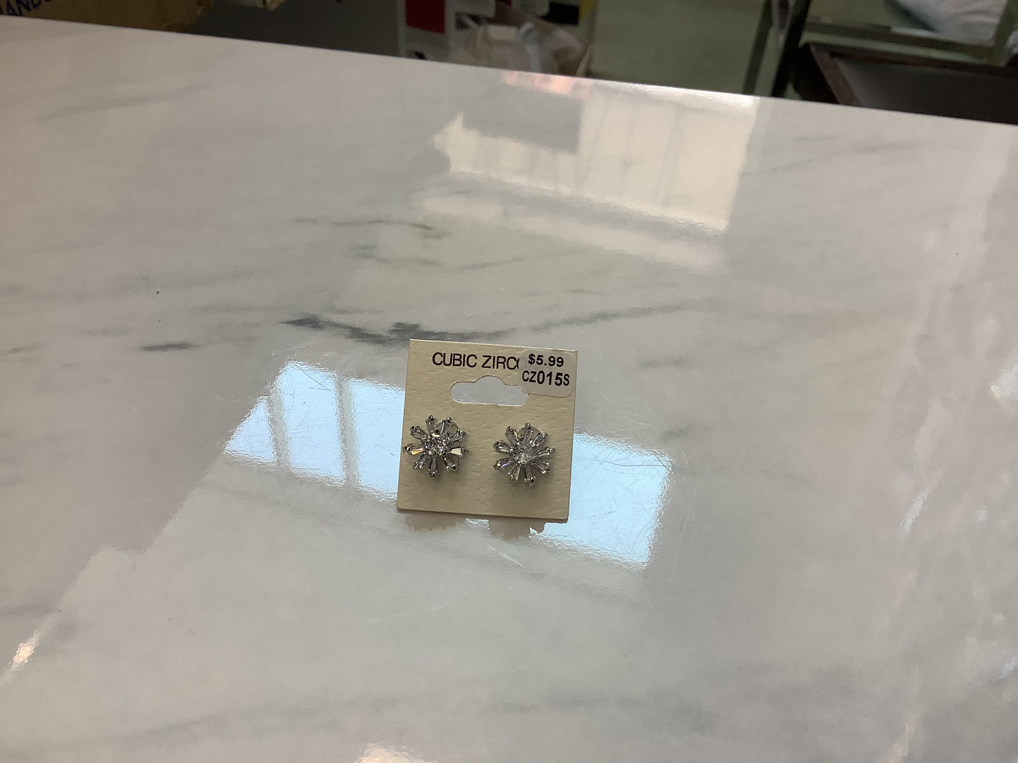 CZ Diamond Look Earrings