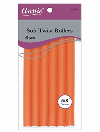 Annie Soft Twist Rollers Orange 5/8" 6 piece 1203
