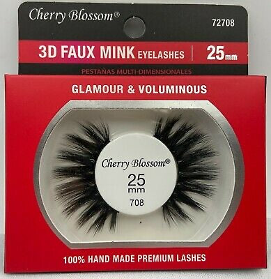 Cherry Blossom 100% Hand Made Premium 3D Faux Mink Eyelashes 25mm