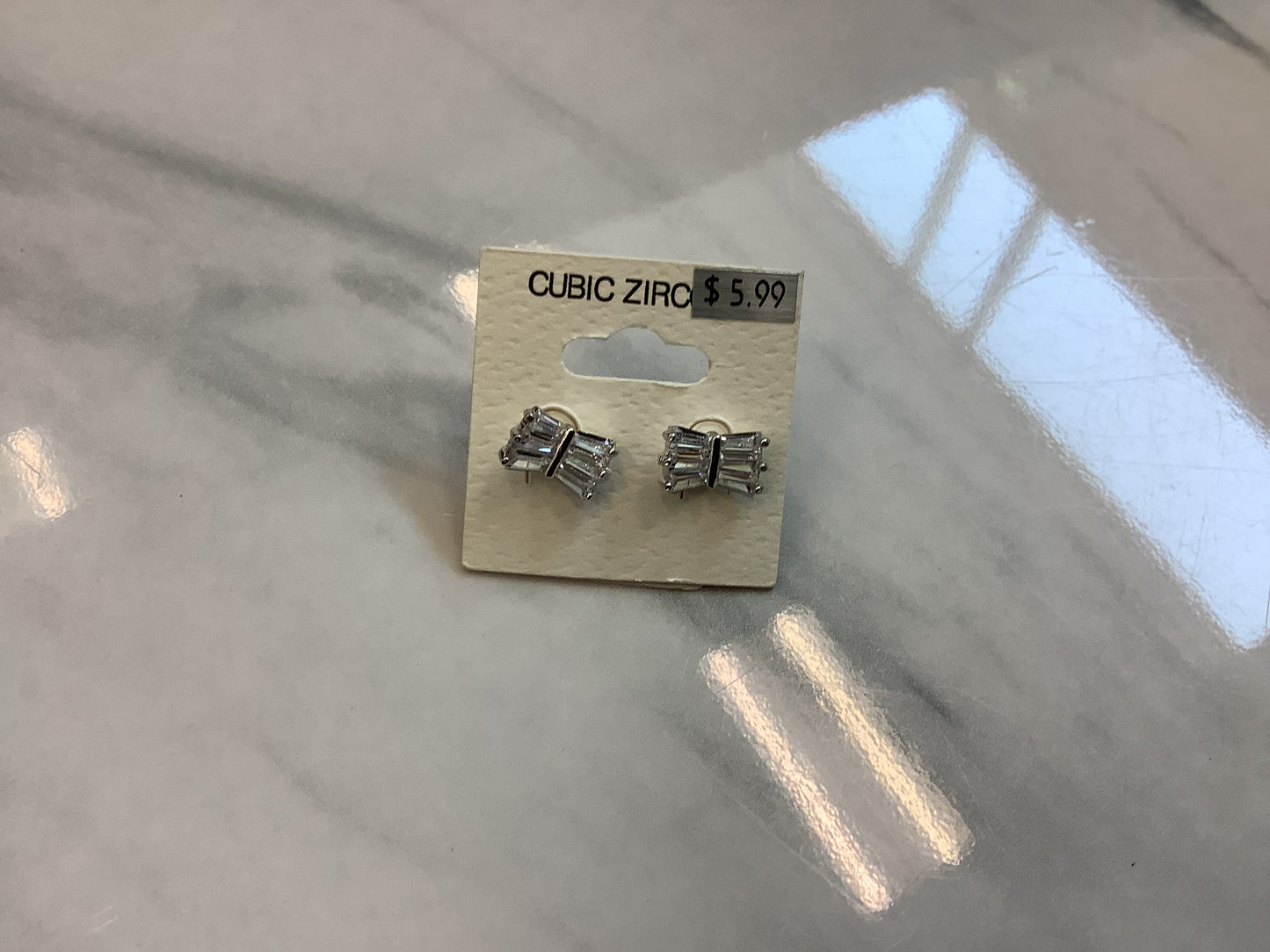 CZ Diamond Look Earrings