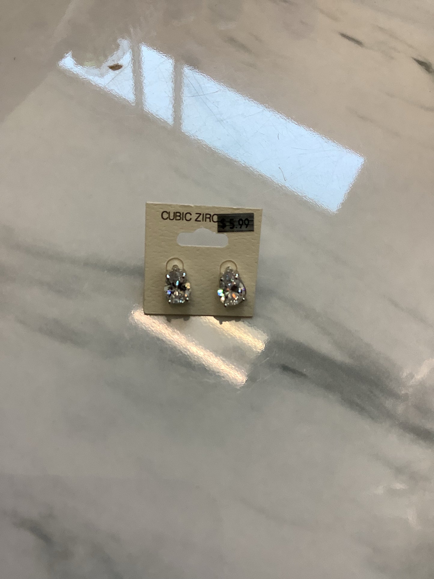 CZ Diamond Look Earrings