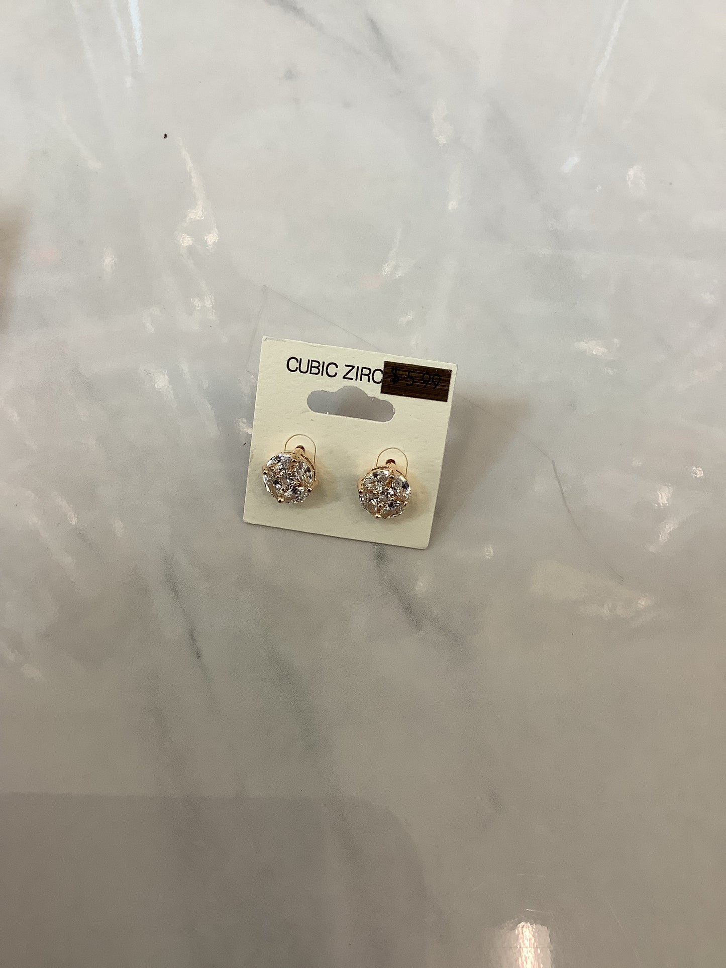 CZ Diamond Look Earrings