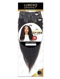 Zury Lurex 100% Remy Hair Clip-On 9 PCS - Kinky Straight 16"