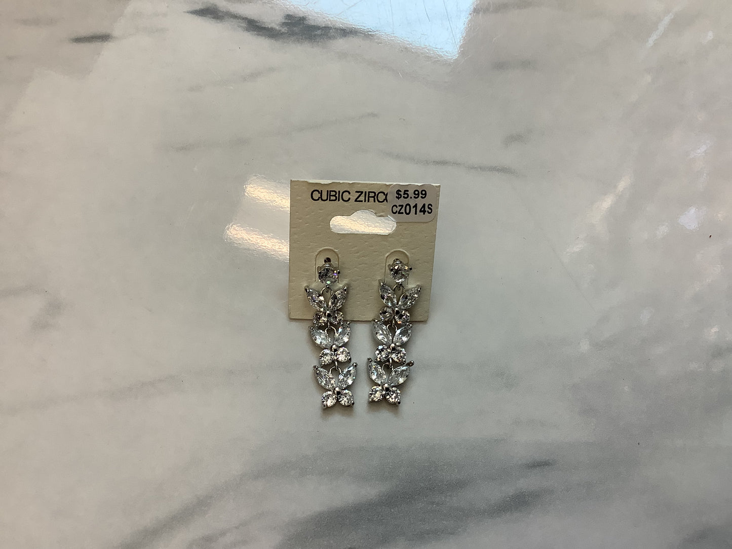 CZ Diamond Look Earrings