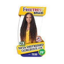 FREETRESS: 2X NITA DISTRESSED GORGEOUS LOC 26'' CROCHET BRAID