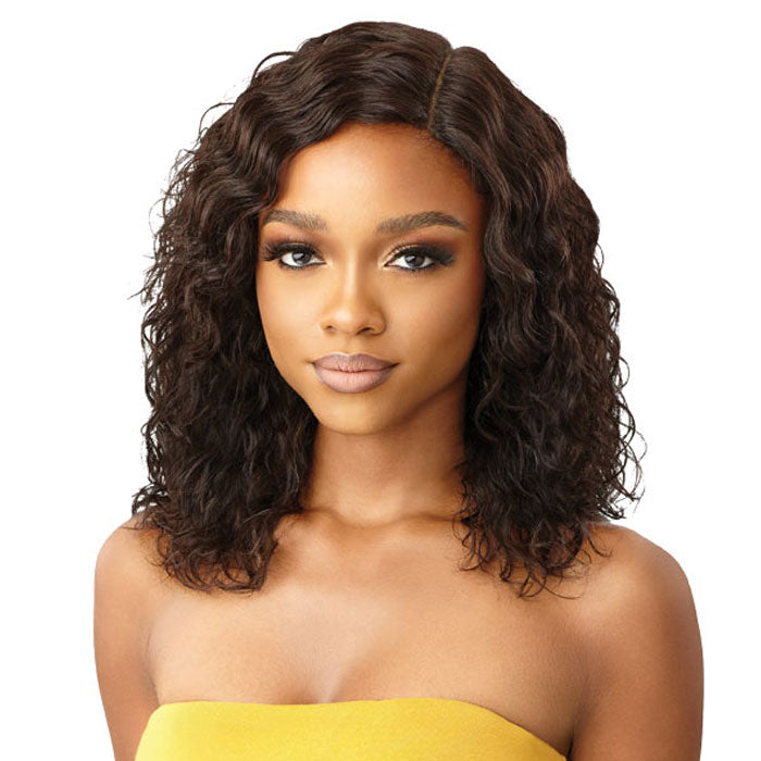 Outre 100% Unprocessed Human Hair Lace Part Wig - DEEP CURL 16