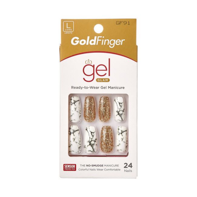 Gold Finger Fashion Nails